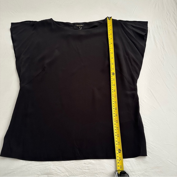 Escada black silk flutter sleeve blouse - Picture 10 of 13